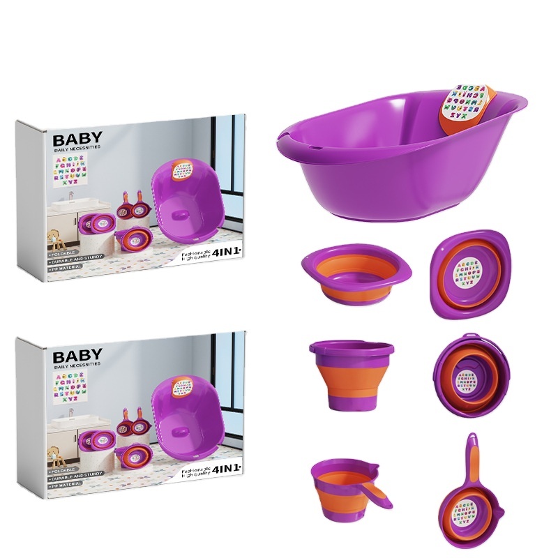 Plastic Foldable Infant Bathtub Baby Bath