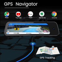 10 pouces Streaming Media 3 canaux enregistrement 4g Android 10 système miroir Gps Wifi Navigation ADAS DMS carte Sim visualisation à distance en direct