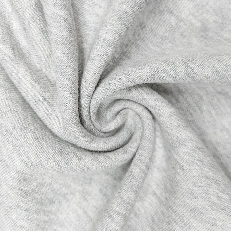 Tshirt colletto in poliestere riciclato in cotone organico colorante di alta qualità prezzi del tessuto in spugna francese
