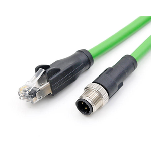 Ip67 Waterdichte Cat6 Rj45 Molding Kabel Assemblage Mannelijke Stekker Vrouwelijke Contactdoos 3/4/5/6/8 Pin B/D Code Rechte Communicatiekabel - Product Image 3