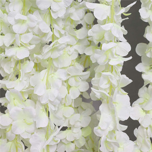 Sevenstar-flores y plantas decorativas, enredadera colgante <span class=keywords><strong>de</strong></span> 2022 cm, <span class=keywords><strong>glicina</strong></span>, seda, ratán, flor, para boda, 110 - Product Image 6
