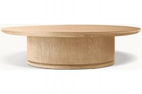 Table basse de salon haut de gamme, artisanale, en bois massif, ronde, pour le coin du canapé