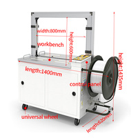 Machine d'emballage automatique pour boîtes en carton ondulé MH-101A, avec fixation latérale électrique pour rouleaux de papier personnalisés et sangles PP