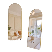 Miroir mural anti-explosion en verre encadré en alliage d'aluminium fait main, couleur personnalisée, pour la maison, l'hôtel, les magasins de vêtements