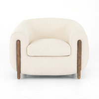 Fauteuil Club Incurvé en Velours Marron Foncé de Luxe Italien Moderne pour Salon de Designer et Projet de Villa de Prestige