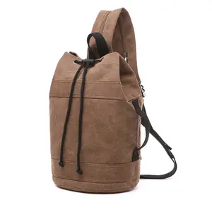 Новый рюкзак на заказ, сумка через плечо, стильные рюкзаки, простой холщовый черный рюкзак на шнурке для мужчин