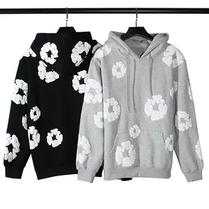 Groothandel Oversized Puff Print Hoodies Trui Katoen Unisex Sweatshirts Zwaargewicht Aangepaste 3d Puff Print Hoodie Voor Mannen