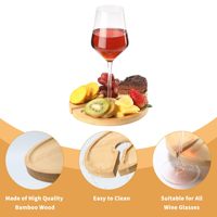 Verre à vin JQ Mini plateau de charcuterie avec porte-vin pour les fêtes de famille Bars Restaurants