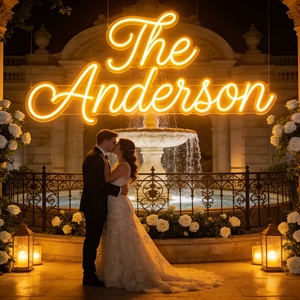 Free Design Custom Wedding Last <strong>Name</strong> Sign Acrylic Neon Sign Wedding LED <strong>Name</strong> Neon <strong>Lights</strong> for Outdoor Decor - Product Image 5