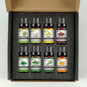 Set de Regalo de Aceites Esenciales - Base Acuosa para Humidificador, Difusor de Aire, Aromaterapia y Masajes - Sándalo, Menta, Limón, Rosa - 100% Puro y Fresco - Product Image 6