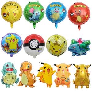 Ballons en <span class=keywords><strong>film</strong></span> d'aluminium Poke-mon pour la décoration de fête d'anniversaire des enfants: Ballons de dessin animé Pika Firedragon Poke Balls - Product Image 3