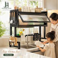 Organisateur de cuisine multifonctionnel en métal à 3 niveaux, support de rangement moderne, égouttoir à vaisselle en fer pour évier