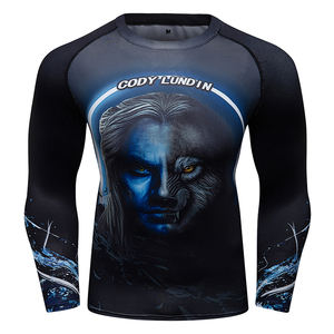 <span class=keywords><strong>Camiseta</strong></span> de compresión para hombre, de manga larga <span class=keywords><strong>Camiseta</strong></span> deportiva UPF 50 +, protección solar de secado rápido para playa y deportes acuáticos, <span class=keywords><strong>camiseta</strong></span> de <span class=keywords><strong>surf</strong></span> - Product Image 6