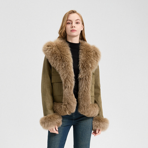 Giacca Invernale in Piuma d'Oca <span class=keywords><strong>con</strong></span> Collo in <span class=keywords><strong>Pelliccia</strong></span> di <span class=keywords><strong>Volpe</strong></span> QC25085 - Product Image 1