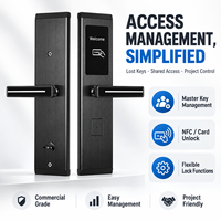 Serrure Intelligente Lora Lock avec Déverrouillage par Empreinte Digitale, Mot de Passe, Carte, Clé, NFC et Application, Compatible WiFi, Stockage Cloud pour Portes en Bois