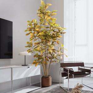 Alta Qualidade Plástico <span class=keywords><strong>Artificial</strong></span> Croton Árvore Folhas Bonitas Resistente UV Durável KagaJo Marca Atacado Planta - Product Image 5