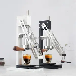 Mesin Espresso profesional Stainless Steel 3 dalam 1, pembuat Espresso profesional dengan pengukur tekanan untuk kedai kopi rumah