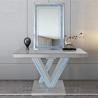 Table console miroir effet diamant éclatant 2020 pour la maison et l'hôtel