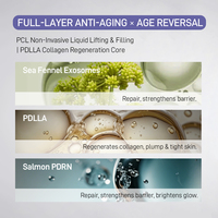 Sérum Ampoule Coréen PDRN Exosome pour Soin de la Peau à Domicile – Kit de Microneedling Lyophilisé Raffermissant, Hydratant et Anti-Rides pour le Visage