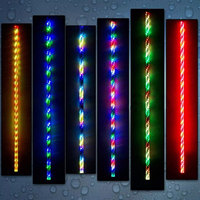 Luz LED Espiral para Mástil de Bandera, 30cm/60cm/90cm, RGB 2 en 1, Luces LED Mágicas para Mástil de Bandera, Iluminación Ambiental, Decoración para Automóvil