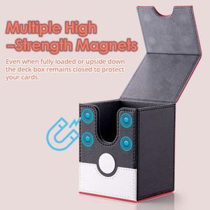Étui de rangement pour cartes à collectionner FX Custom 150+ Premium, taille standard, adapté à plus de 100 cartes sous protège-cartes, en cuir PU, fermeture éclair en plastique - Product Image 3