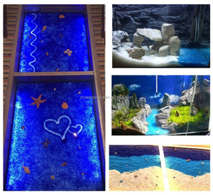 Structure solide piscine pavage décoratif perles de verre colorées pour aquarium Aquascape maison sol déco - Product Image 6