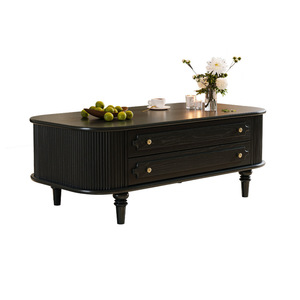 Petite table basse en bois massif de style rétro français pour <span class=keywords><strong>salon</strong></span>, combinaison de tables basses, luxe léger, sensation haut de gamme, style antique - Product Image 5