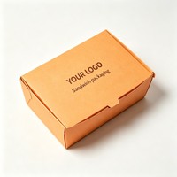 Boîte d'emballage pour hamburgers en papier kraft de qualité alimentaire écologique avec impression personnalisée pour restaurants, cafés et plats à emporter