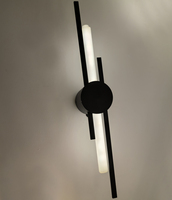 Lámpara de Pared LED Moderna, Minimalista, Creativa, Decoración de Pared, Luces Doradas para Dormitorio (A6214)