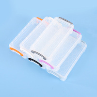 Boîtes à crayons transparentes en plastique pour enfants, boîtes de rangement en plastique pour fournitures scolaires, boîtes de rangement pour fournitures artistiques