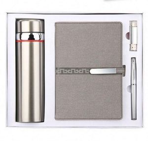 Ensemble de carnet de notes en cuir haut de gamme avec clé USB, mug isotherme et stylo – Cadeau pratique et personnalisé pour clients ou événements promotionnels, idéal pour les mariages - Product Image 1