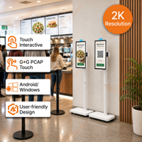 Terminal de libre-service modulaire 15,6 23,8 avec QR/NFC/Imprimante, adapté aux chaînes de magasins de détail et aux magasins de proximité