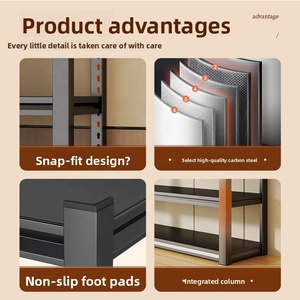 5 שכבה תעשייתית פלדה ללא ספק מוסך מתלה מדפים כלי בית מתכת אחסון מדפים סופרמרקט - Product Image 4