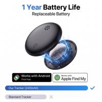 Traceur intelligent anti-perte avec buzzer 80 dB pour clés, portefeuille, sac, compatible avec Find My et Find Hub
