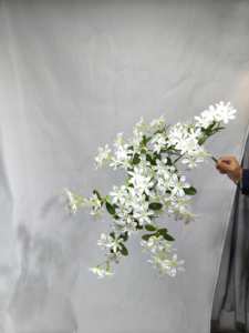 Y1013 Flores Artificiales para Eventos Civiles, Flores Decorativas de Tela de Seda en Blanco y Rosa, Accesorios y Plantas para Bodas - Product Image 6