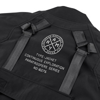 Prix surprise - Blouson bomber épais à capuche noir pour homme en similicuir, style hip-hop, col montant, imperméable, coupe-vent et respirant