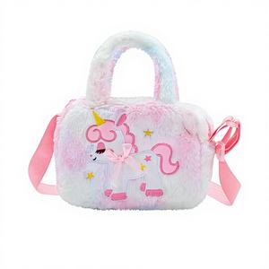 Nuevo Bolso de Peluche Suave y Pequeño con Diseño de Unicornio de Dibujos Animados para Niñas de Jardín de Infancia, Bolso Bandolera/de Hombro - Product Image 1