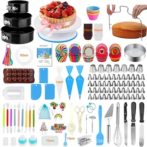 Ý tưởng sản phẩm mới 2023 bánh bàn xoay Muffin cup trang trí túi bánh trang trí công cụ 507 mảnh phù hợp với công cụ bánh