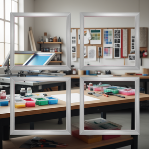 Cadres de sérigraphie en aluminium 20x20 pouces, maille nylon haute tension 110 fils, tissage uni pour sérigraphie - Product Image 2