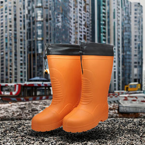 Men's Knee-High EVA Rain <b>Snow</b> <b>Boots</b> Steel Toe Breathable Soft Industrial Anti-Cold No-Slip Ultra-Lightweight Winter Waterproof - Product Image 2