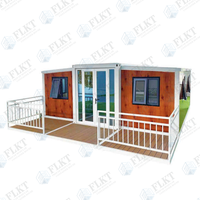 Maison préfabriquée de luxe FLKT à prix d'usine, conteneur extensible de 20 pieds et 40 pieds, maison conteneur pliable, mini-villa modulaire