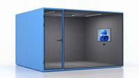 Cabine téléphonique de direction moderne à couleur personnalisée avec écran intelligent intégré pour salle de réunion modulaire