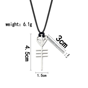 Collana <span class=keywords><strong>Twenty</strong></span> One Pilots, regalo commemorativo, decorazione per collana in lega d'argento, miglior regalo per uomo - Product Image 6