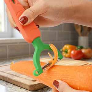 3-Size Vegetable <b>Peeler</b> Set with Stainless Blades, Cute Carrot Corn Cucumber Handle <b>Peeler</b> for Home & Kitchen Fruit & <b>Veg</b> Prep - Product Image 3