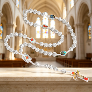 Magnifiques chapelets catholiques avec étui, Israël, Vierge Marie, bijoux en acier, vente en gros, pour souvenir, chapelets catholiques de luxe - Product Image 4