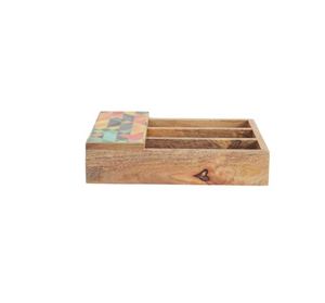 ตกแต่งไม้ช้อนส้อม 3 ช่องสําหรับโต๊ะห้องครัวร้านอาหารโรงแรมในราคาต่ํา - Product Image 4