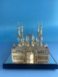 Mô Hình Nhà Thờ Hồi Giáo Madina Mô Hình Tinh Thể Kaaba Mô Hình Tòa Nhà Kim Loại Làm Quà Lưu Niệm - Product Image 4