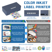 Impresora de Etiquetas a Color Mini MASUNG MMF-D4, Impresora de Etiquetas Personalizadas, Fabricante de Etiquetas Digitales para Embalaje de Productos, Etiquetas de Código de Barras, Etiquetas de Precio OEM