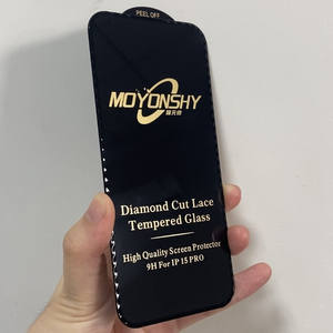 Real-Buy 9h <span class=keywords><strong>protector</strong></span> de <span class=keywords><strong>pantalla</strong></span> de vidrio templado <span class=keywords><strong>protector</strong></span> de <span class=keywords><strong>pantalla</strong></span> de encaje de corte de diamante para Samsung Galaxy M51 Vidrio Templado - Product Image 1