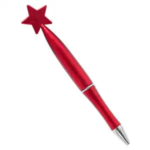Criativa Estrela De Plástico Caneta Esferográfica Pintura Colorida Multi Color Twist Pen Logotipo Imprimível Publicidade Caneta Esferográfica